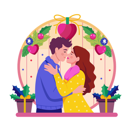 Couple doing romance  Illustration