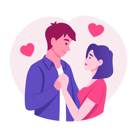 Couple doing romance  Illustration