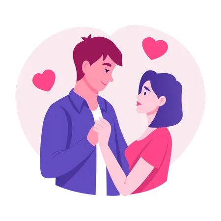 Couple doing romance  Illustration