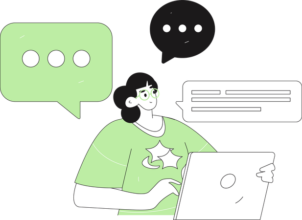 Couple doing romantic chat  Illustration