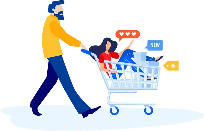 E Commerce And Shopping Illustration