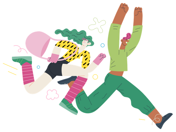 Couple doing shopping  Illustration