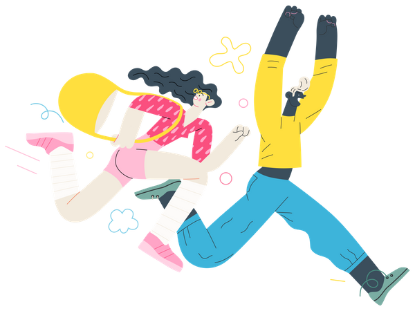 Couple doing shopping  Illustration