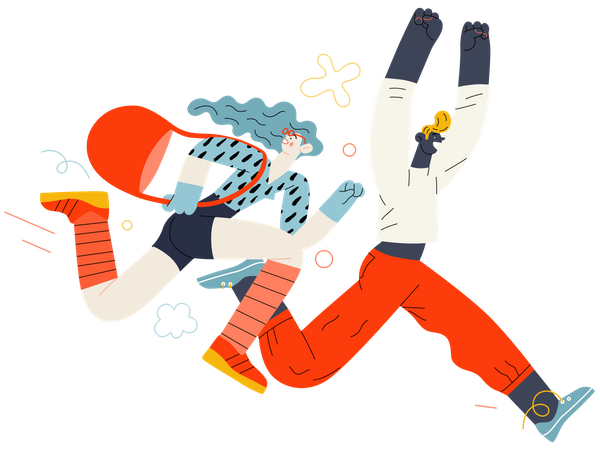 Couple doing shopping  Illustration