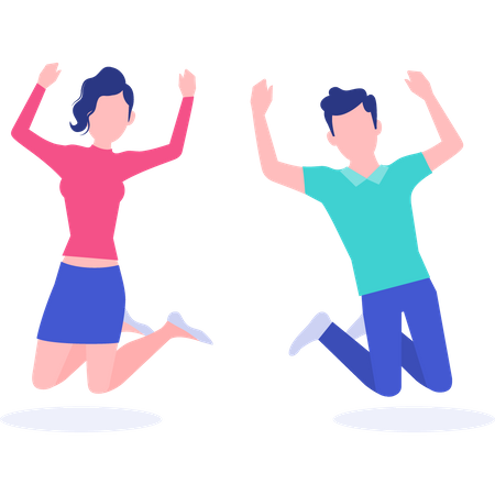 Couple doing zumba  Illustration