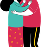 couple embracing each other illustration svg