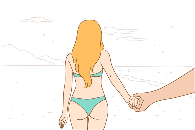 Couple en lune de miel  Illustration