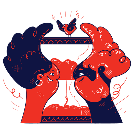 Couple en relation  Illustration