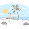 car ride illustrations