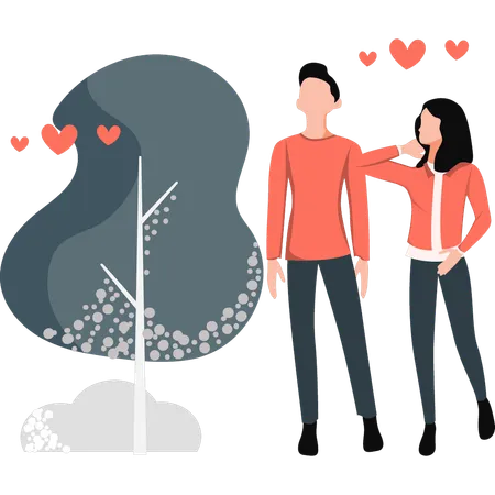 Couple enjoying date together  Illustration