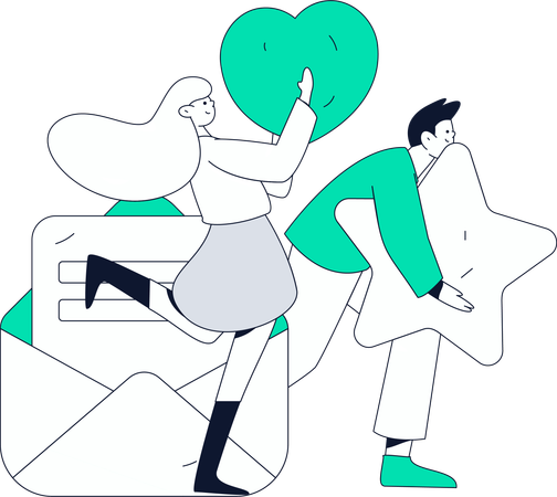 Couple enjoying love  Illustration