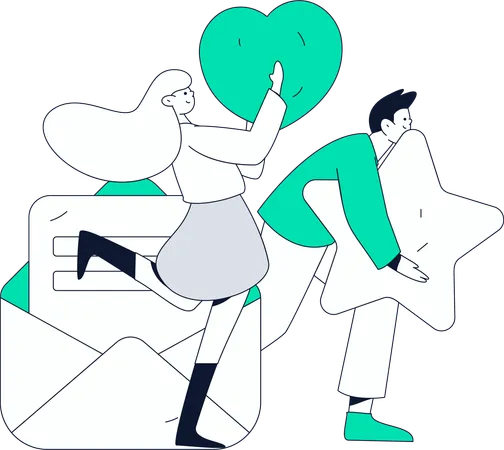 Couple enjoying love  Illustration