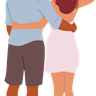 couple enjoying vacation illustration