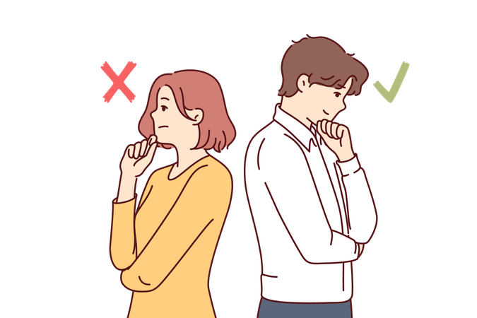 Couple facing dispute  Illustration