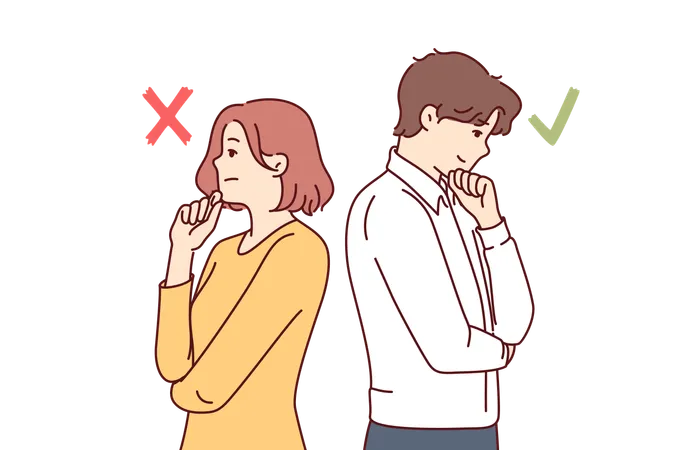 Couple facing dispute  Illustration