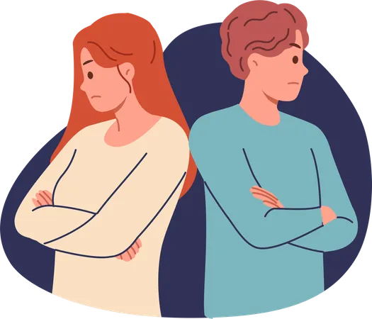 Couple facing issues in marriage  Illustration