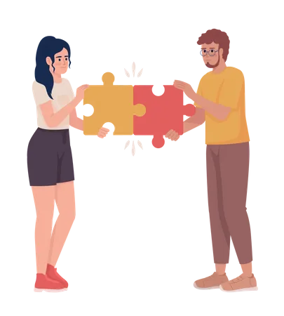 Couple fixing relationship  Illustration