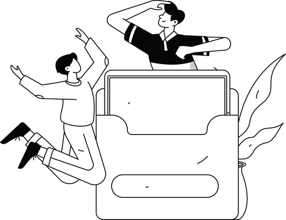 Couple getting coupons from online purchases  Illustration
