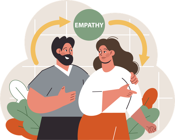 Couple giving empathy  Illustration