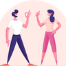 positive gestures illustration free download