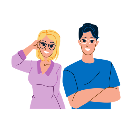 Couple glasses  Illustration