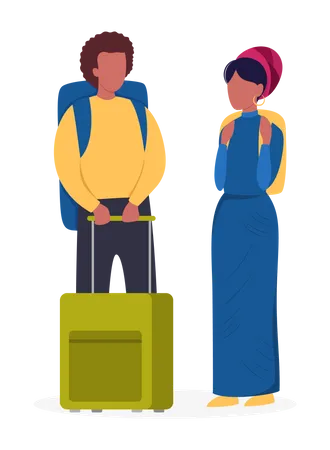 Couple going for Vacation  Illustration