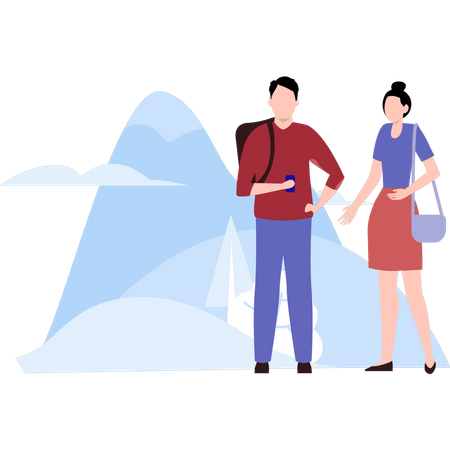 Couple going on vacation  Illustration