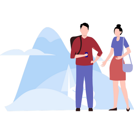 Couple going on vacation  Illustration