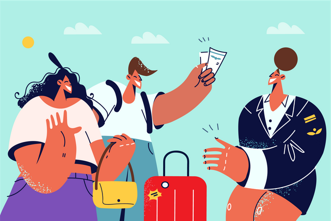Couple going on vacation  Illustration