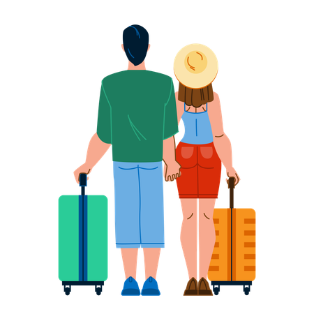 Couple going to trip  Illustration