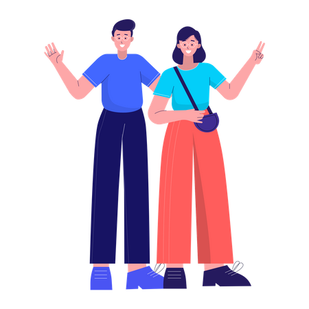 Couple heureux  Illustration