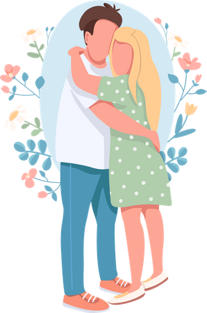 Couple heureux  Illustration