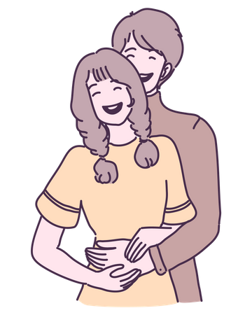 Couple heureux  Illustration