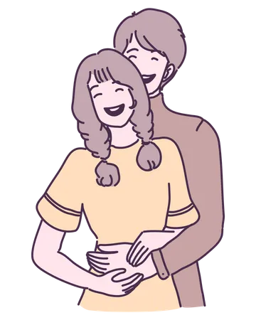 Couple heureux  Illustration