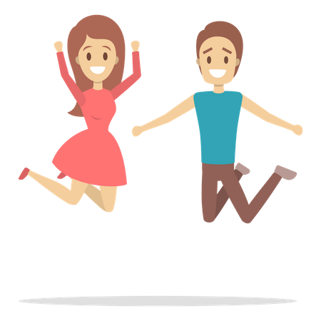 Couple heureux  Illustration