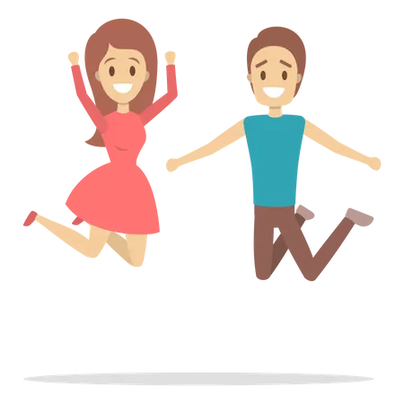 Couple heureux  Illustration