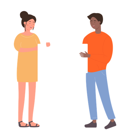 Couple holding blank board  Illustration