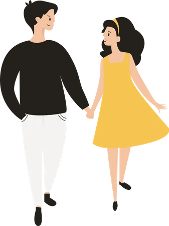 Couple Holding hands Illustration