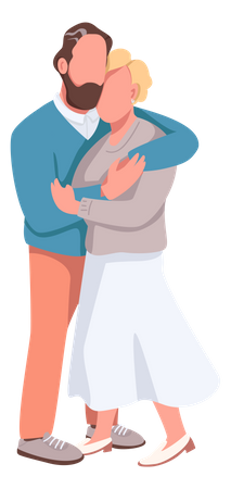 Couple hugging  Illustration