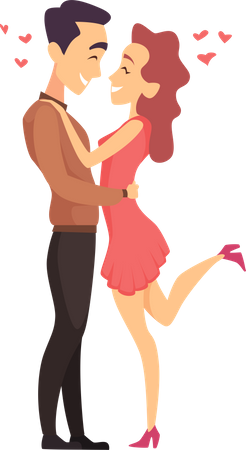 Couple hugging  Illustration