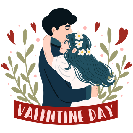 Couple hugging  Illustration