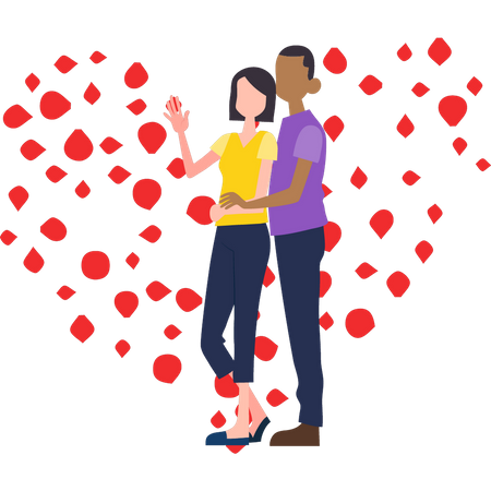 Couple hugging  Illustration