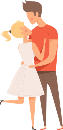 Couple hugging  Illustration