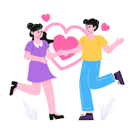 Couple in deep love Illustration