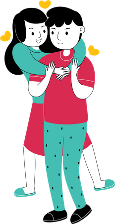 Couple in deep love  Illustration