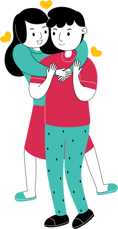 Couple in deep love  Illustration