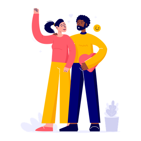 恋するカップル  イラスト