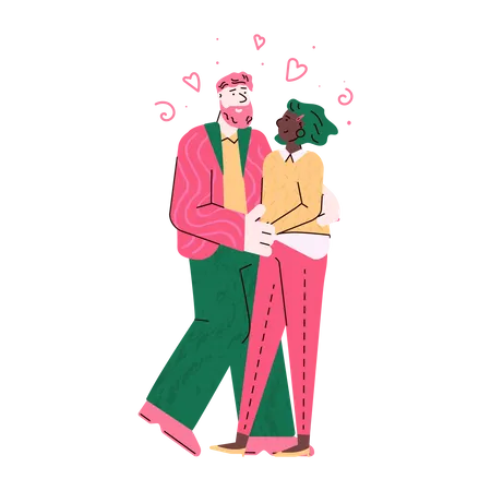 Couple in love Illustration