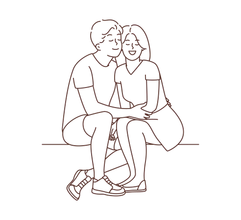 Couple in love  Illustration