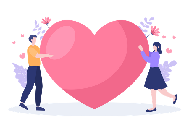 Couple in love  Illustration